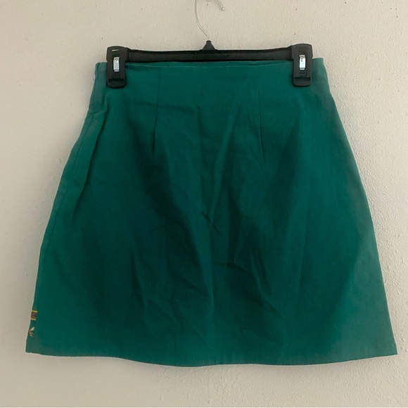 NWT Flying Tomato Emerald Green Embroidered Mini Skirt Womens S - Picture 6 of 7